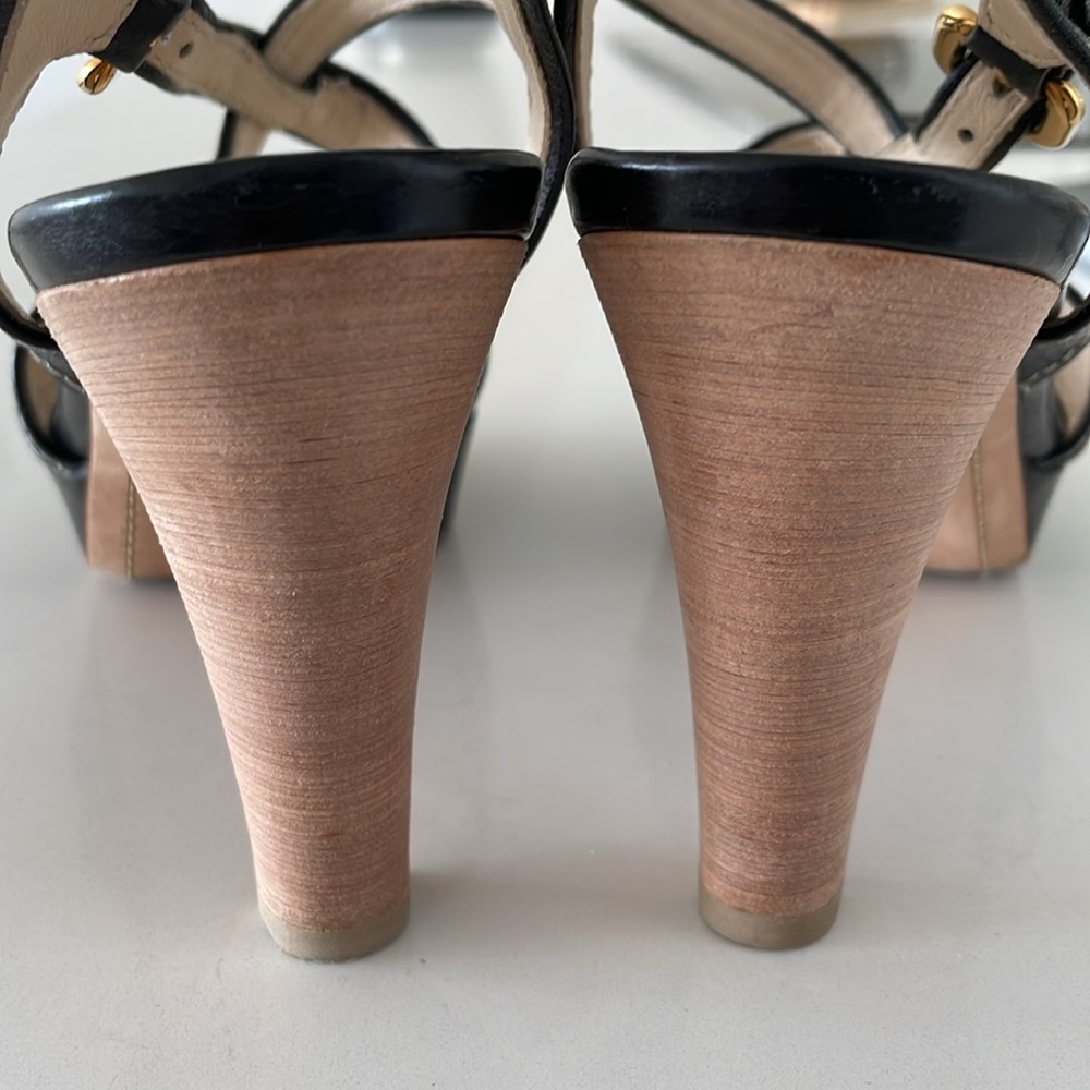 SALE! Prada Sport Black Leather Platform Sandal - Picture 11 of 16